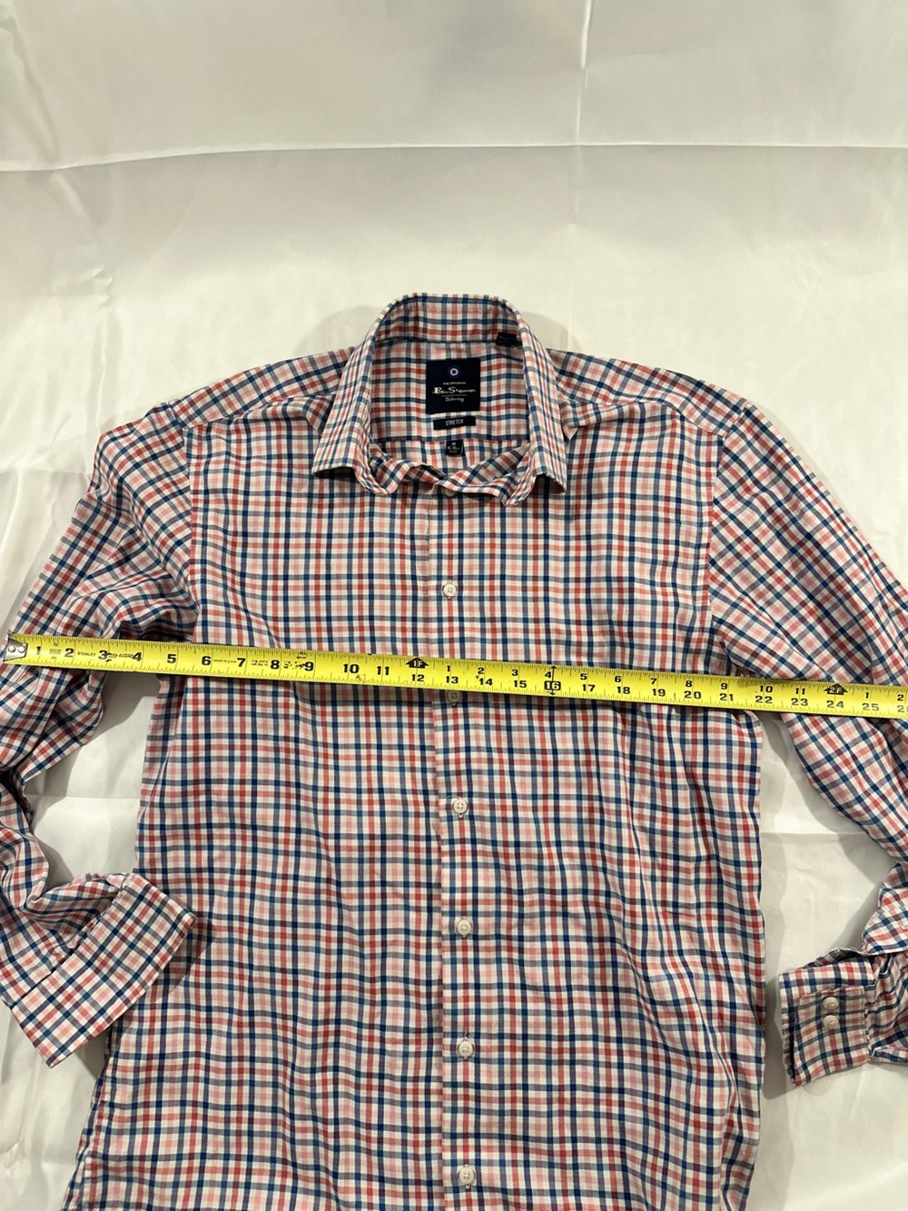 Ben Sherman Men’s Red & Blue Plaid Button-Down Shirt